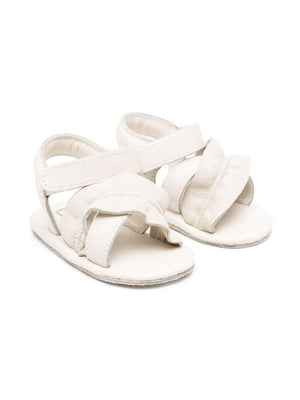 Sandali per neonata Donsje Miene bianco con chiusura frontale a strappo