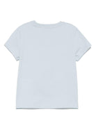 T-shirt per bambino Moncler Enfant azzurro in cotone con logo K19548C0001389AT9 70E MONCLER ENFANT 