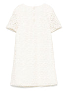 Abito per bambina Bonpoint Emanuela bianco con ricamo a fiori S05GDRW00010 002 BONPOINT 