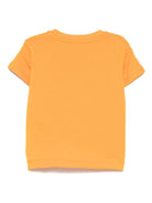 T-shirt per neonato Trussardi Junior arancione con logo goffrato e chiusura con bottoni a pressione sulla spalla TIP25022TS MANDARIN TRUSSARDI JUNIOR 