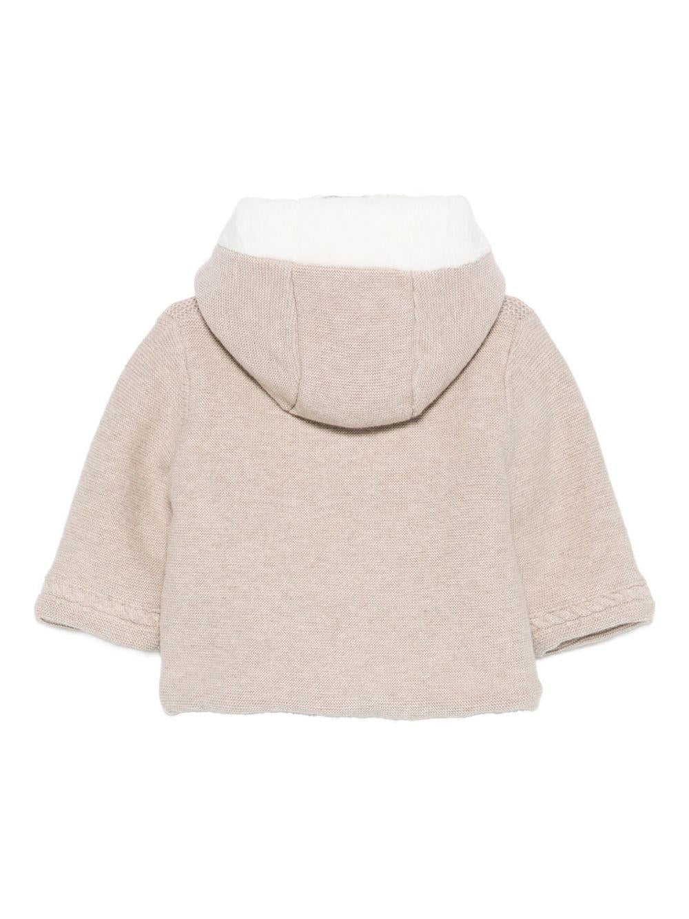 Giubbino per neonata Tartine Et Chocolat beige con scollo con cappuccio CB40000 16 TArtine & Chocolat 