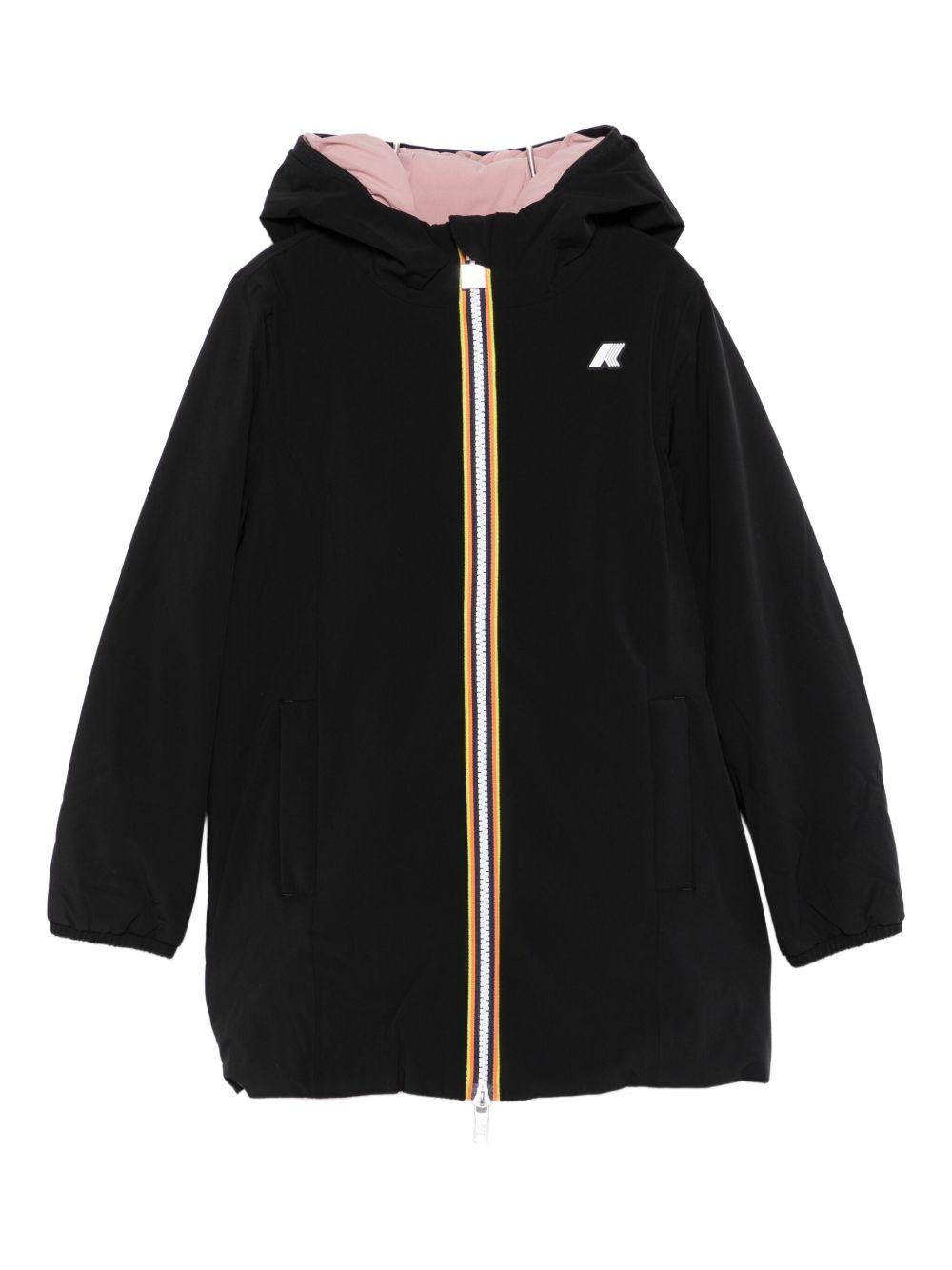 Giubbino per bambina K-Way Kids nera con dettaglio logo K11517W BBM K-WAY KIDS 