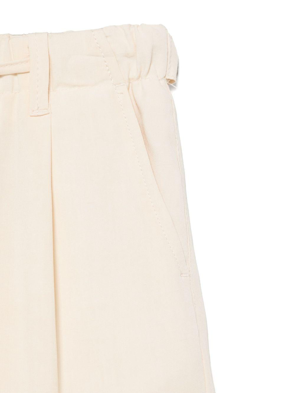 Pantaloni dritti per bambino Paolo Pecora Kids beige con coulisse PP4002 SALE PAOLO PECORA KIDS 