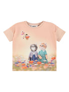 T-shirt per bambina Molo Raeesa rosa con stampa grafica all-over 2W25A207 9638 MOLO 