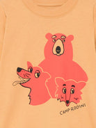 Maglietta per bambina Mini Rodini arancione con stampa grafica 2562010013 BEIGE MINI RODINI 