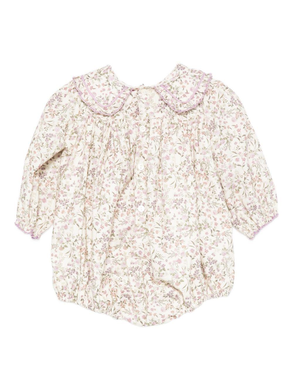 Tutina per neonata La Stupenderia bianca con decorazione floreale 1TBPG02 T26 LA STUPENDERIA 