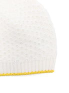 Berretto per neonati Gensami Kids bianco con finiture testurizzate CAP-APE-WE OFF WHITE GENSAMI 
