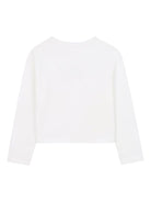 T-shirt per bambina Michael Kors Kids bianca con dettaglio logo R30495 117 MICHAEL KORS KIDS 