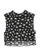 Top per bambina Stella McCartney Kids nero con stampa stelle all-over TY8C52 Z3483 930AV STELLA McCARTNEY KIDS 
