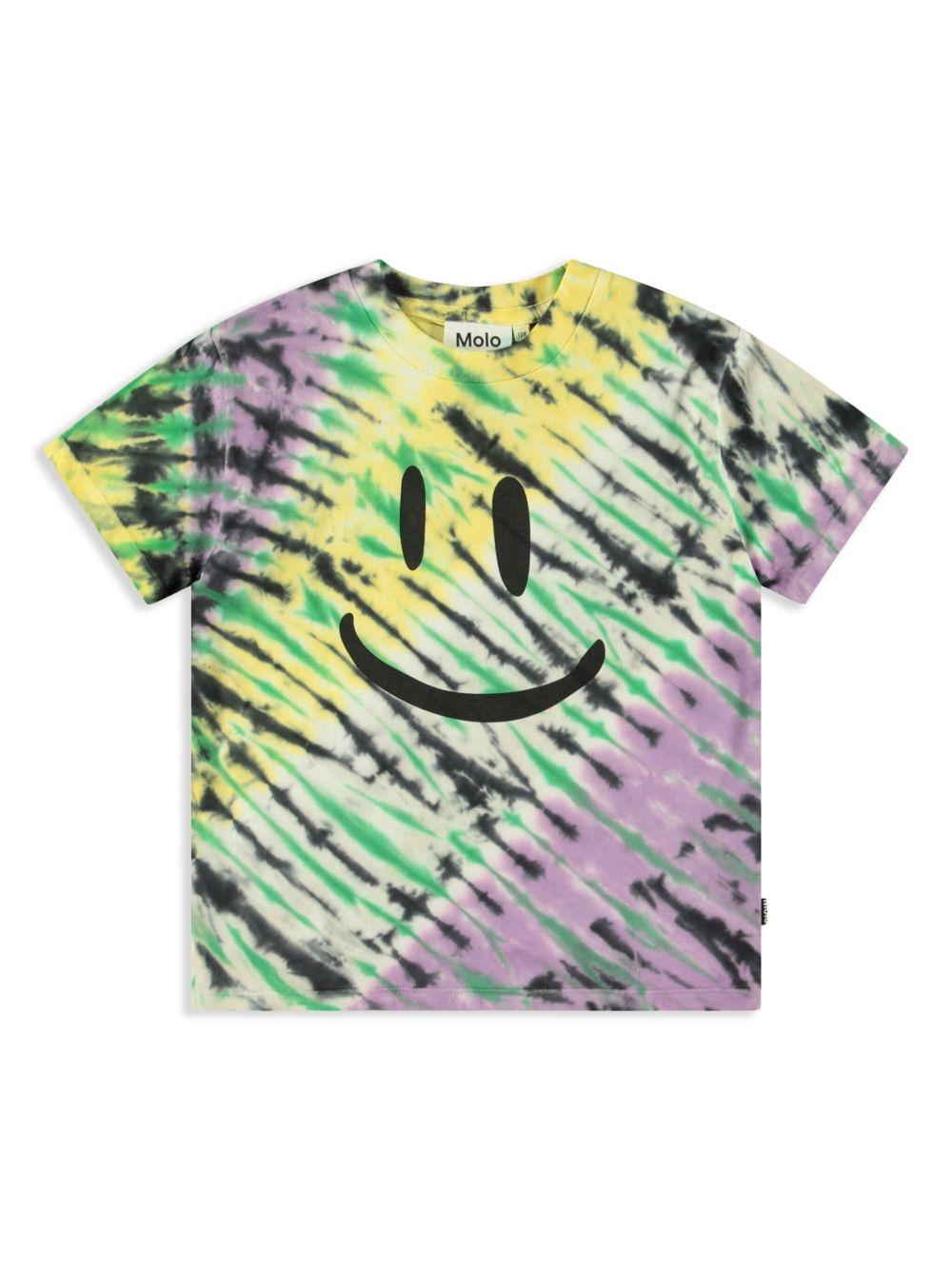T-shirt per bambino Molo Roxo multicolore con stampa tie dye 6S25A215 4842 MOLO 