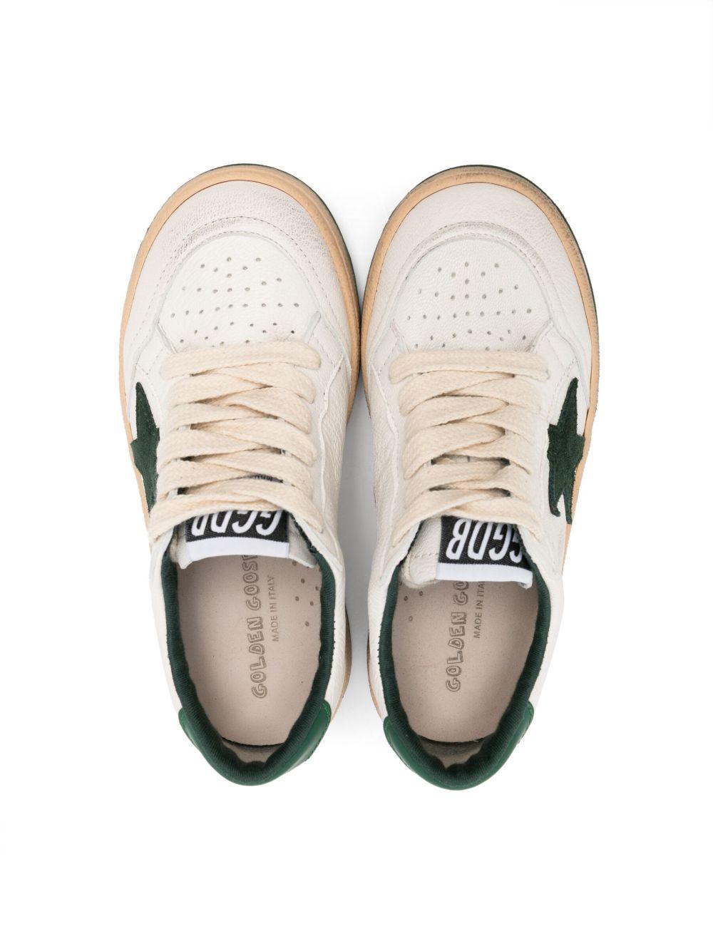 Sneakers Ball Star per bambino Golden Goose Kids bianche con applicazione con logo sulla linguetta F00439F004827 10502 GOLDEN GOOSE KIDS 