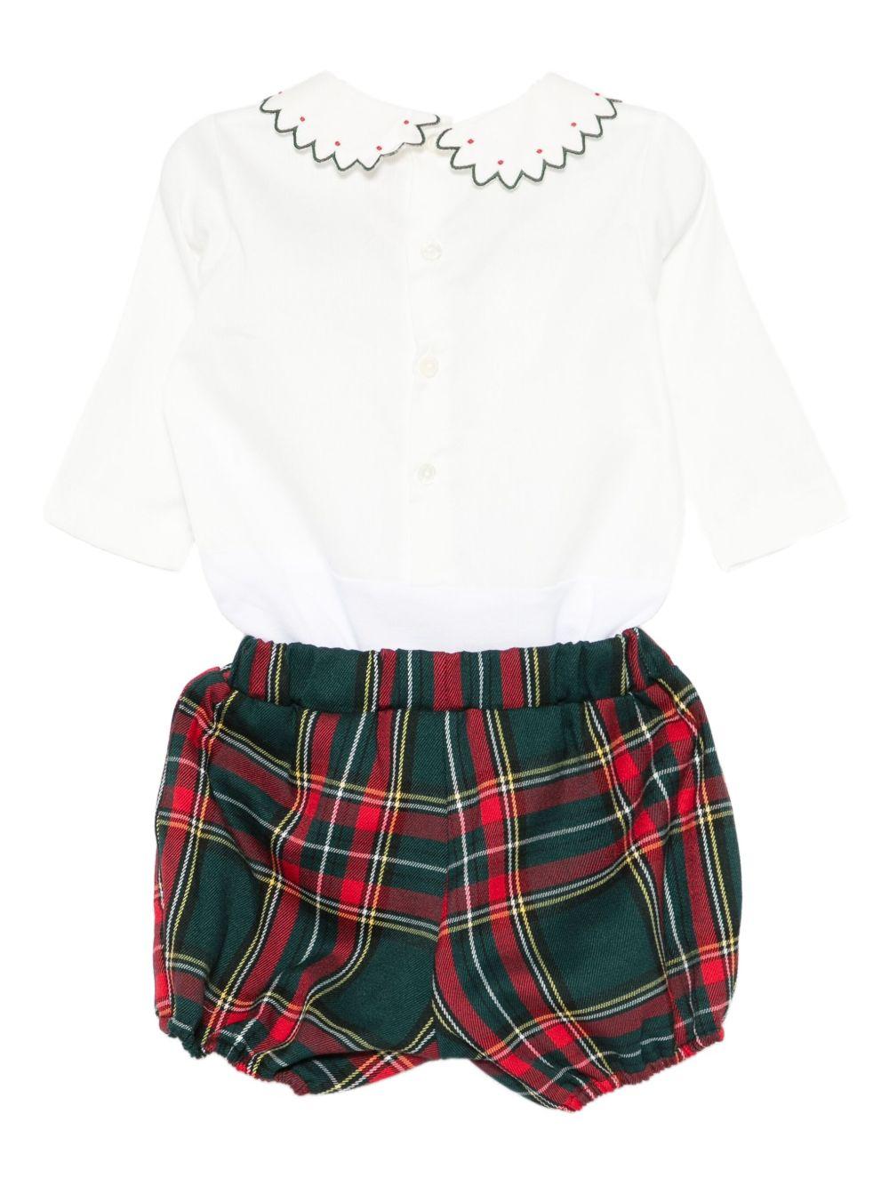 Set camicia e shorts per neonata La Stupenderia multicolore con motivo tartan 1TBCT19 Z15V/R LA STUPENDERIA 