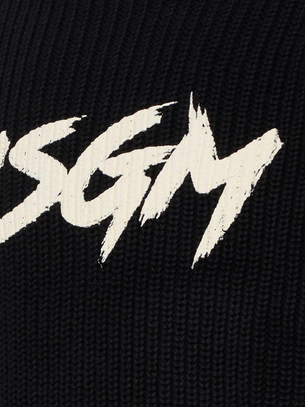 Maglione per bambino MSGM Kids nero con logo sul davanti F5MSJUJP090 110/38 MSGM KIDS 