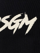 Maglione per bambino MSGM Kids nero con logo sul davanti F5MSJUJP090 110/38 MSGM KIDS 