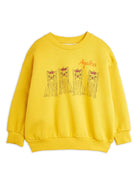 Felpa gialla per bambina con stampa grafica cani Mini Rodini 2472011423 YELLOW MINI RODINI 