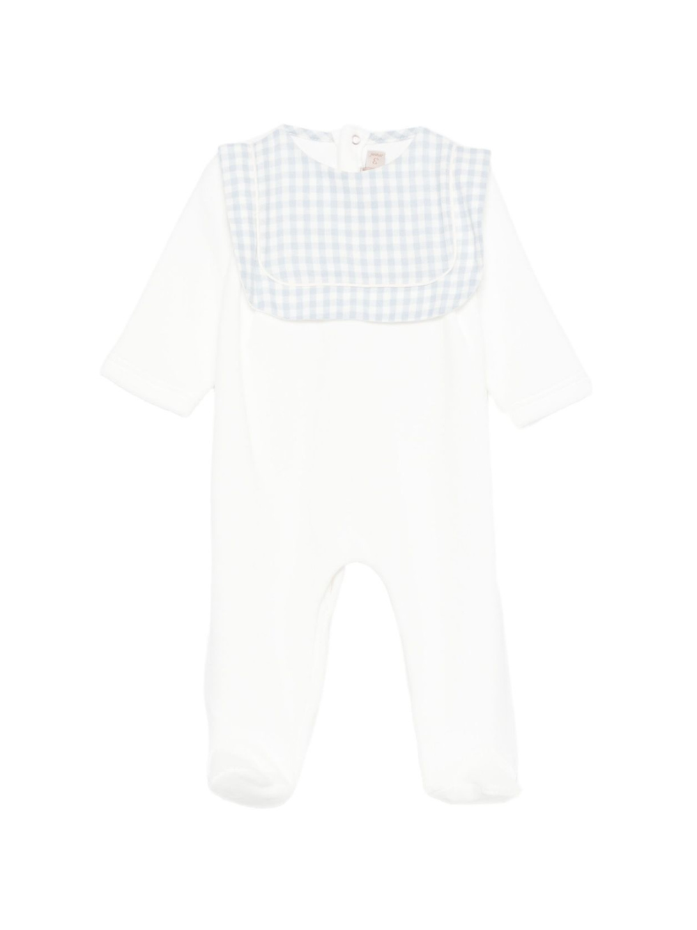 Tutina per neonato La Stupenderia bianca con pannelli a quadretti 1TBTT03 L02 LA STUPENDERIA 