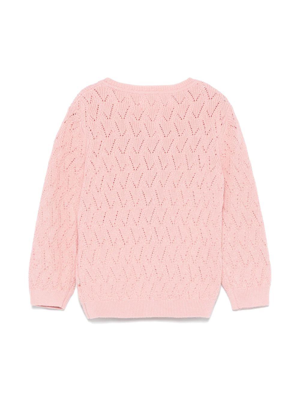 Cardigan Gilli per neonata Molo rosa con logo 4S25K303 8283 MOLO 