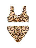 Bikini per bambina Molo marrone con stampa leopardata 8S25P108 3796 MOLO 