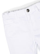 Pantaloni per neonato Emporio Armani Kids bianchi con logo ricamato sul retro 8NHJ02 4N7LZ 0100 EMPORIO ARMANI KIDS 