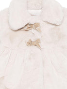 Cappotto per neonata La Stupenderia beige con colletto alla Peter Pan 1TCGB24 W25 LA STUPENDERIA 
