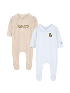 Tutine per neonata Kenzo Kids azzurro e beige con applicazioni logo K61614 77M KENZO KIDS 