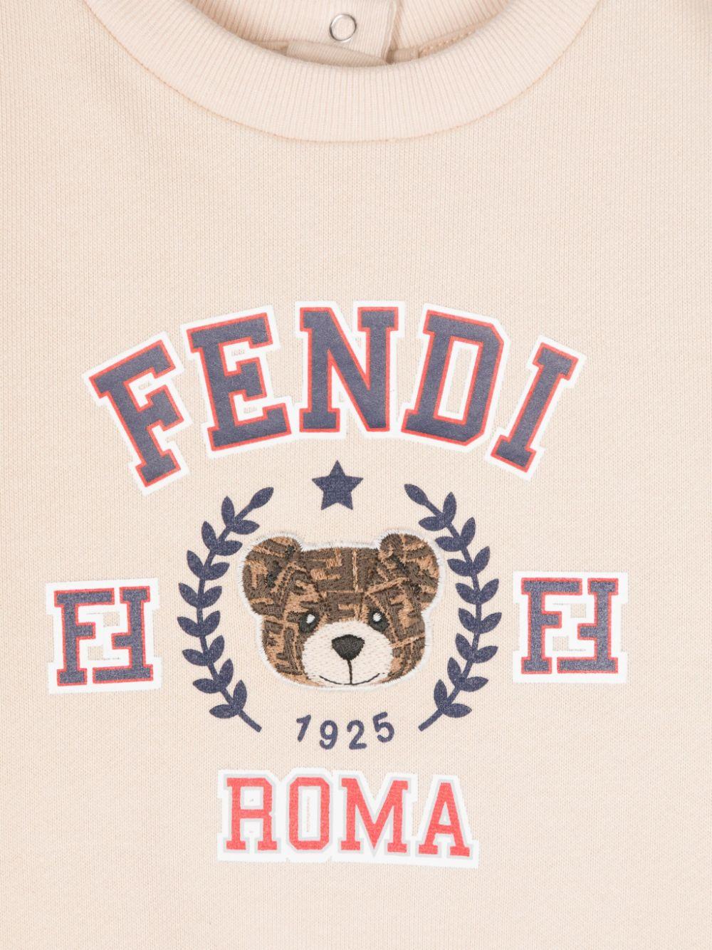 Felpa con stampa grafica per neonato Fendi Kids rosa con maniche lunghe BUH076 5V0 F1P2N FENDI KIDS 
