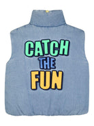 Gilet imbottito per bambino Billieblush blu con zip U21710 Z18 BILLIEBLUSH 