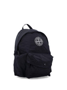 Zaino Compass per bambino Stone Island Junior nero con  tasca frontale con zip K2S169200002S0064 V0029 STONE ISLAND JUNIOR 