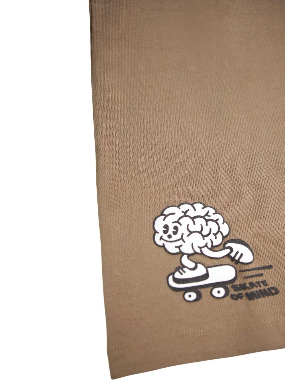 T-shirt per bambino Molo marrone con stampa grafica 1W25A212 5519 MOLO 