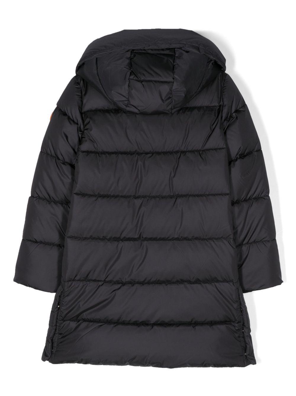Cappotto per bambina Save The Duck Kids Tiri nero con effetto opaco J40270G MEGA21 10000 SAVE THE DUCK KIDS 