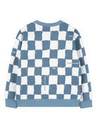 Felpa per bambino The Marc jacobs Kids azzurro con stampa a scacchi W60773 80B THE MARC JACOBS KIDS 