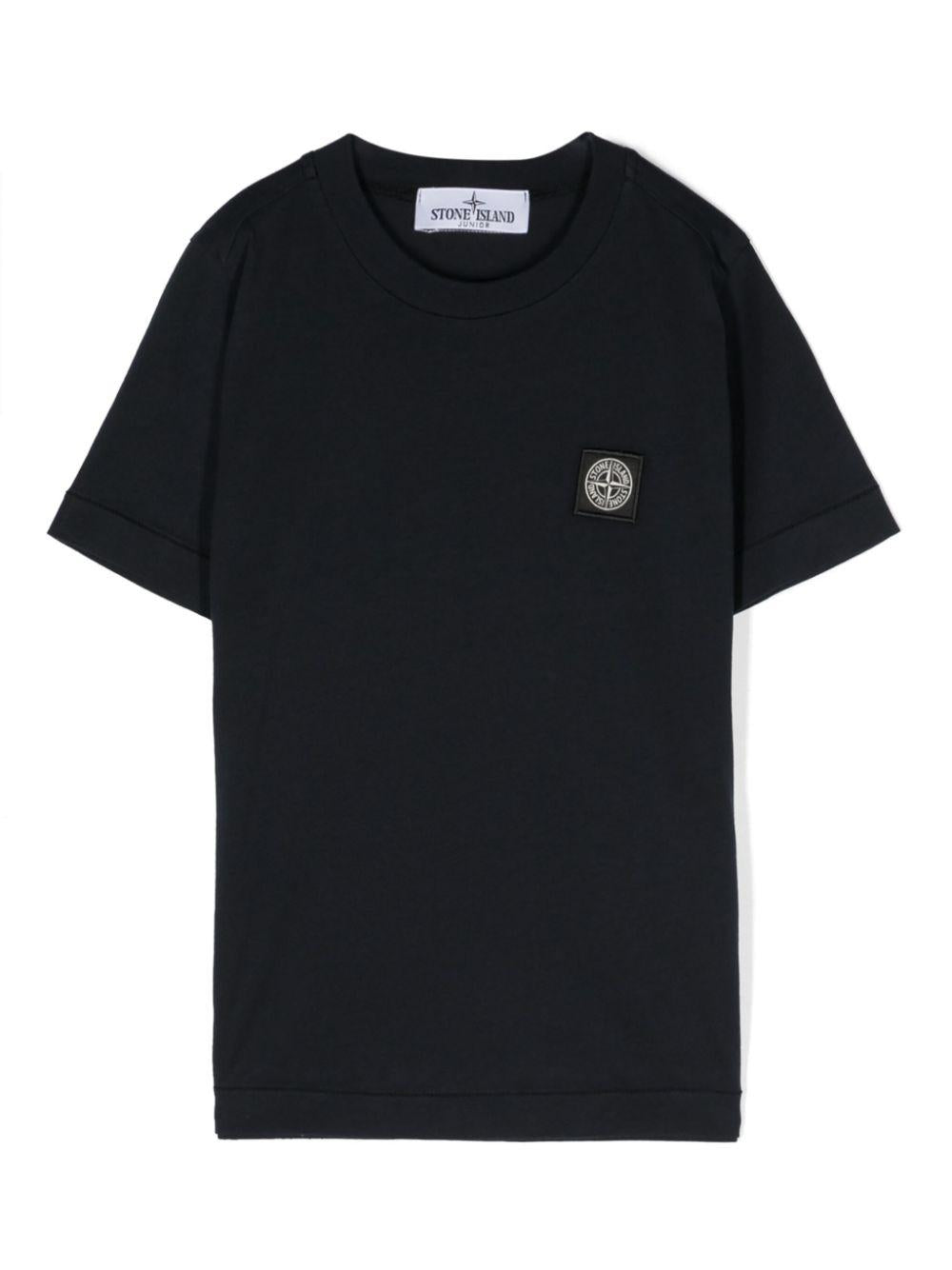 T-shirt per bambino Stone Island Junior blu con caratteristico motivo Compass K2S162100002S0047 V0020 STONE ISLAND JUNIOR 