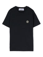T-shirt per bambino Stone Island Junior blu con caratteristico motivo Compass K2S162100002S0047 V0020 STONE ISLAND JUNIOR 