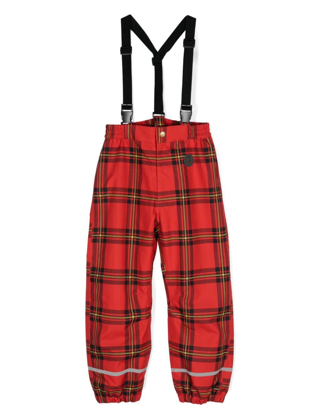 Pantaloni per bambina Mini Rodini Edelweiss rosso con motivo a quadri tartan 1100015142 RED MINI RODINI 