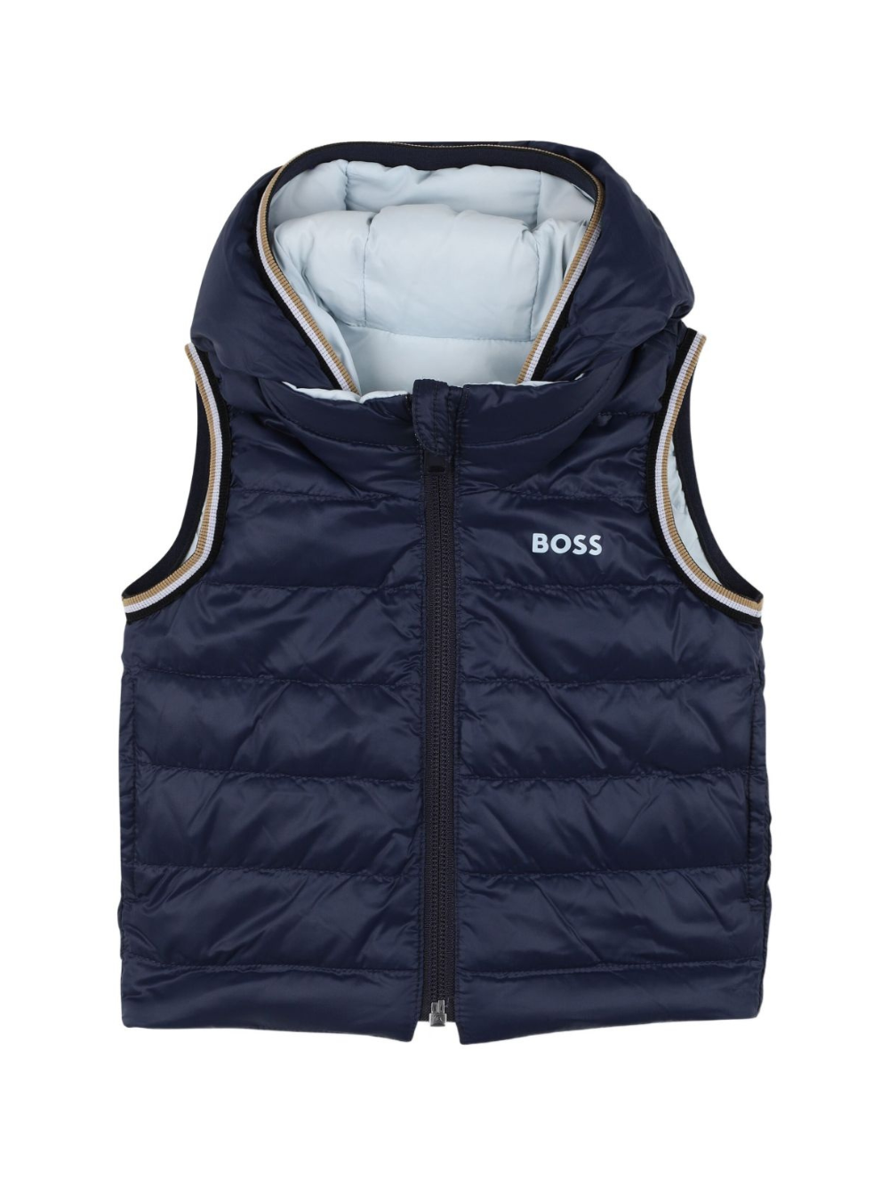 Gilet per bambino Boss Kids blu con design reversibile J52474 791 BOSS KIDS 