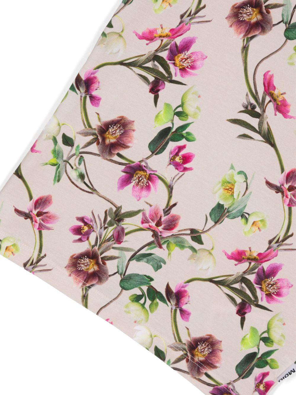 Canottiere per bambina Molo rosa e beige con stampa floreale (set di due) 2W24Q801 9207 MOLO 