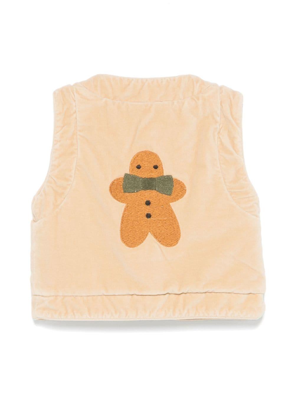 Gilet Olaev per neonato Donsje beige con scollo a V 4085501 00066 DONSJE 
