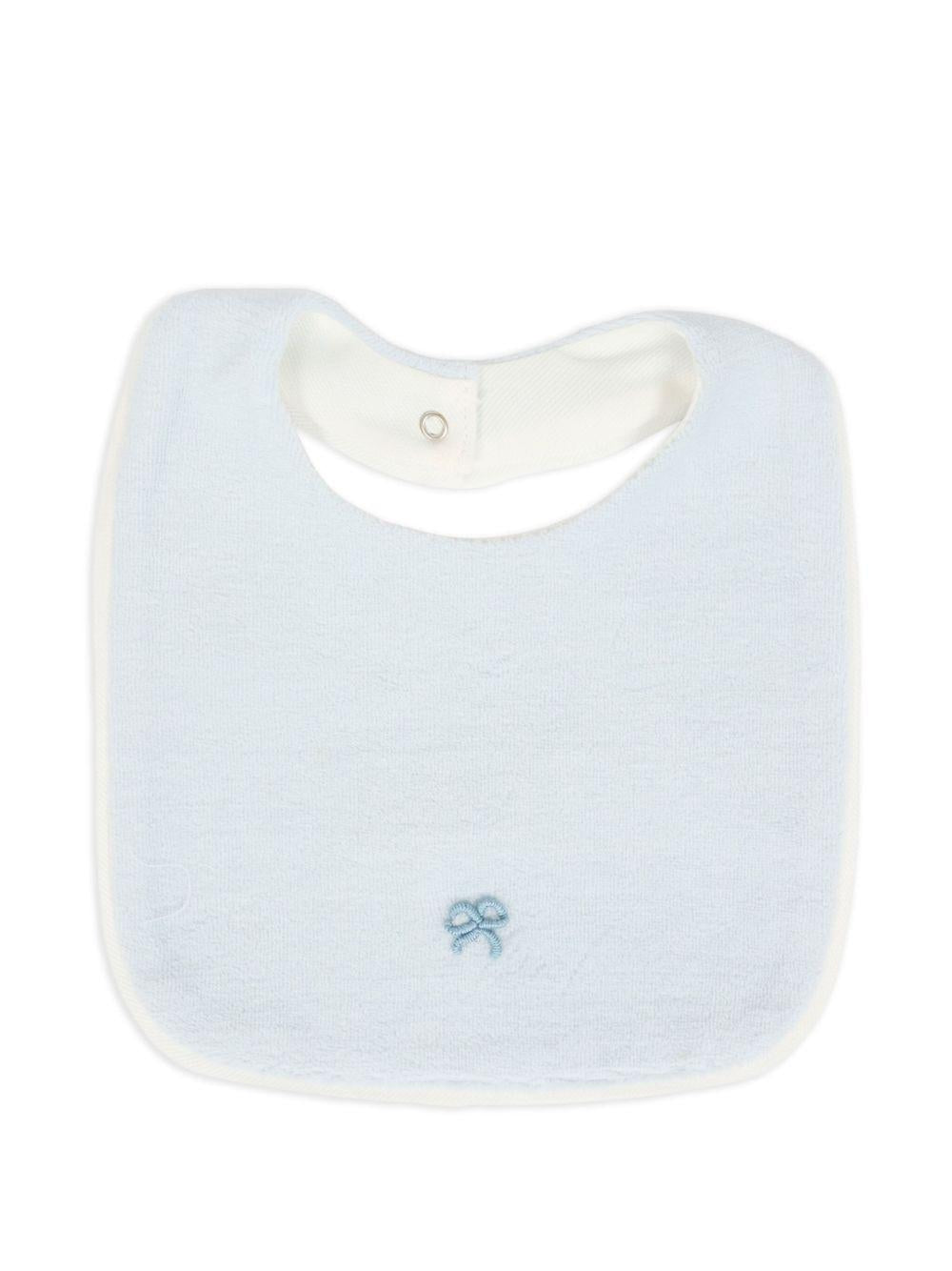 Bavaglino per neonato La Stupenderia azzurro con dettaglio ricamato 1TBBV01 L04 LA STUPENDERIA 