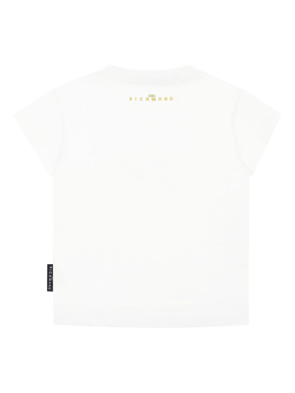 T-shirt per neonato John Richmond Junior bianco con logo RIP25072TS WHITE JOHN RICHMOND JUNIOR 