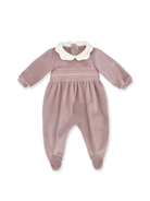 Tutina per neonata La Stupenderia rosa con colletto alla Peter Pan 1TBTT14 L23 LA STUPENDERIA 