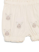 Pantaloncini per neonato Donsje Carson beige con ricamo all-over 3029802 00003 DONSJE 