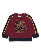 Maglione per neonato ETRO KIDS bordeaux con motivo Pegaso GV9500 Z2498 428 ETRO KIDS 