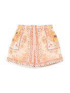 Shorts per bambina ZIMMERMANN Kids Wylie multicolore con stampa grafica all-over 7673AR S251 ZIMMERMANN KIDS 