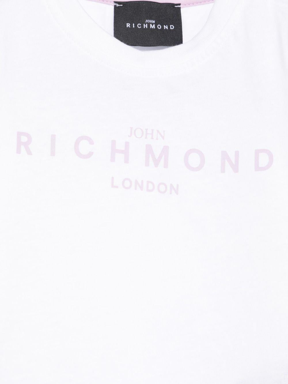 T-shirt per neonati John Richmond Junior bianco con logo RIP25002TS WHITE JOHN RICHMOND JUNIOR 