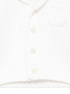 Cardigan in cashmere per neonato La Stupenderia bianco con chiusura frontale con bottoni revers WCCR23 800 LA STUPENDERIA 