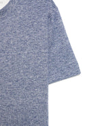 T-shirt per bambino Brunello Cucinelli Kids blu mélange BW835T158 C563 BRUNELLO CUCINELLI KIDS 
