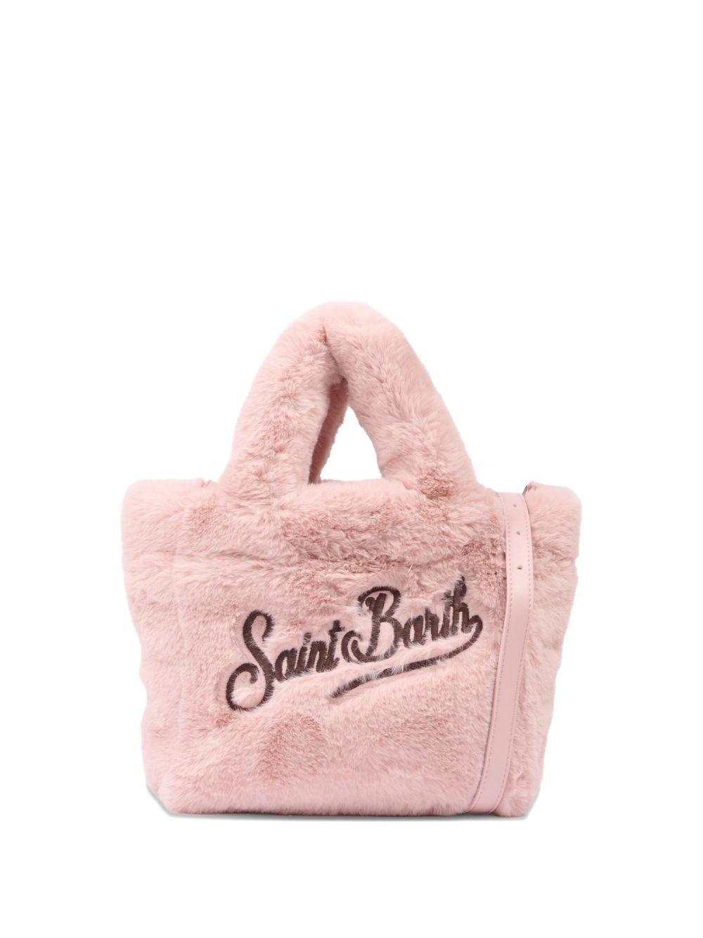 Borsa Mini Vanity per bambina MC2 Saint Barth Kids rosa con logo ricamato a contrasto VAMI021 00293I MC2 ST. BARTH KIDS 