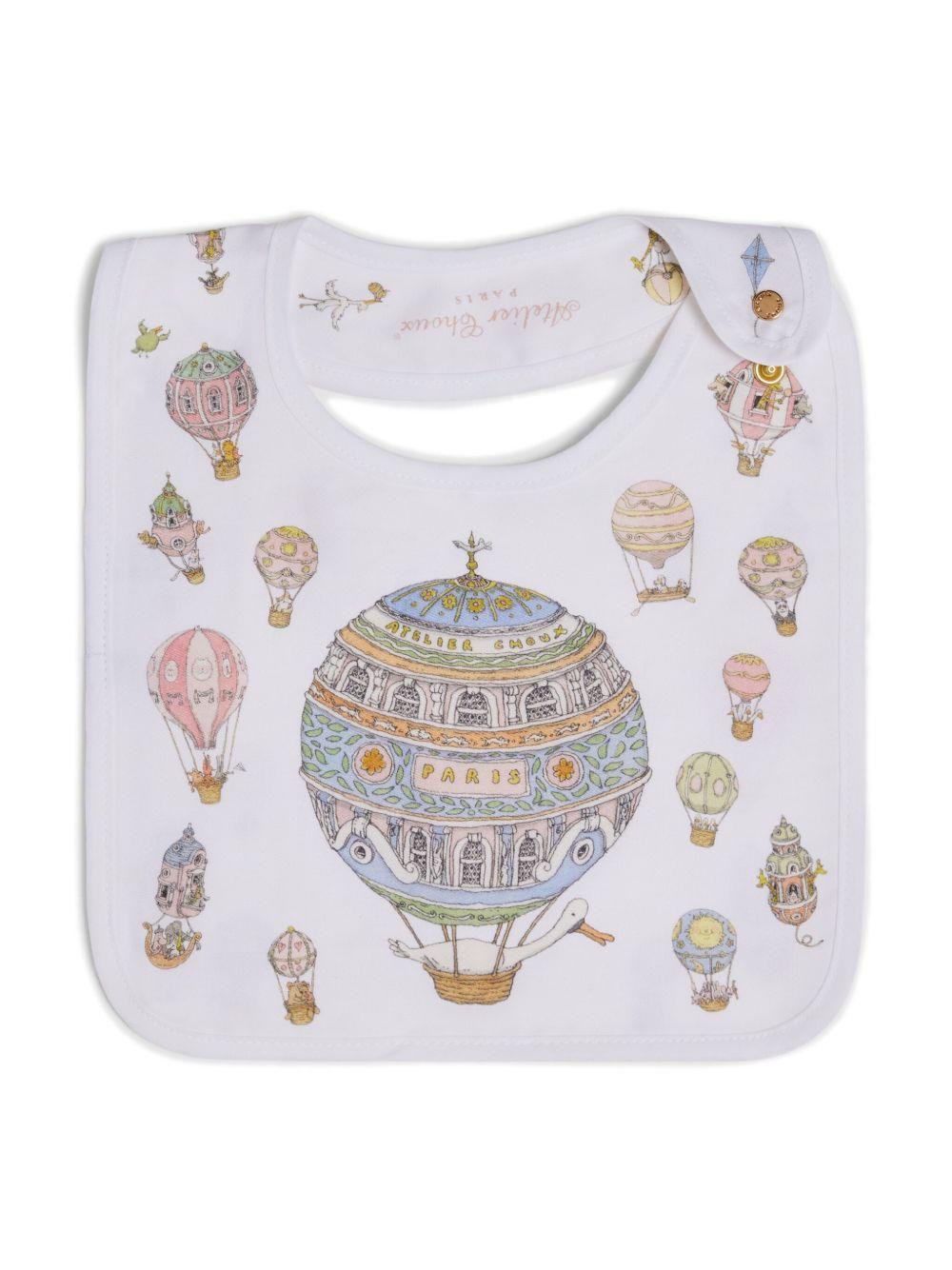 Bavaglino per neonati Atelier Choux bianco con stampa BI-CS-HAB A-U ATELIER CHOUX PARIS 
