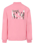 T-shirt per bambina MSGM Kids rosa con collo alto F5MSJGTH192 MS038 MSGM KIDS 