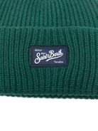 Berretto per bambino MC2 Saint Barth Kids verde con toppa con logo BRR0001 02305I MC2 ST. BARTH KIDS 